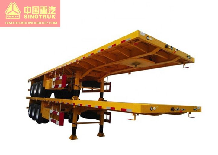 40T 60T Flatbed Container Semi Trailer For Africa 3 Axle 4 Axle