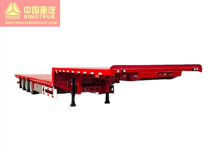 Hot Selling Light 13m 75 Plate Low Flatbed Semi-trailer