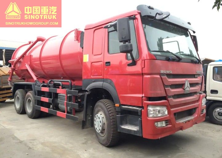 20cbm Howo 64 Fiberglass septic tank high-pressure vacuum suction truck