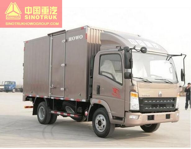 product name Howo 6 wheel mini box van truck