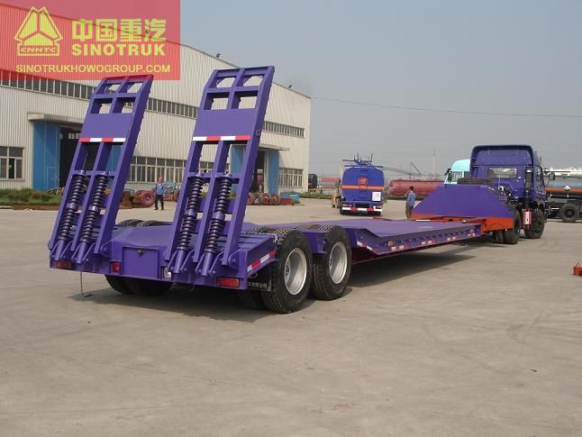 product name Excavator, bulldozer transport machine 2 axle 30 tons low bed trailer