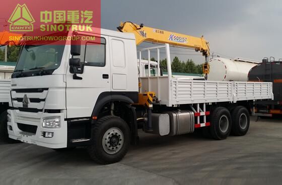 product name Sinotruk HOWO 6x4 10ton folding boom truck mounted crane